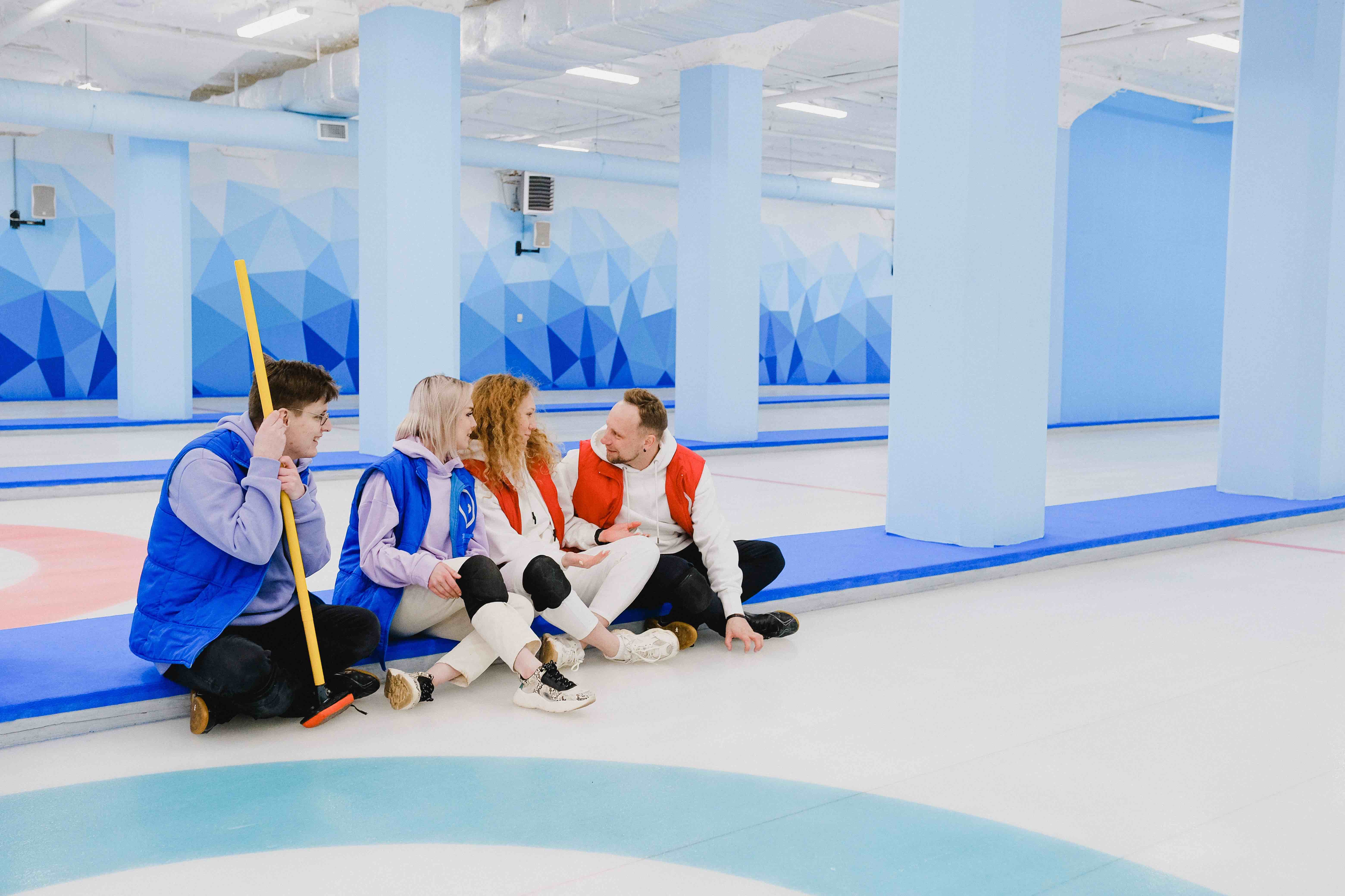 Curling Team Talking Together